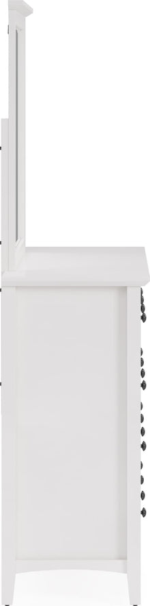 Halston Eight Drawer Dresser in Snowfall White - View 9