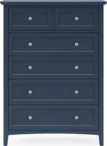 Halston Five Drawer Chest in Blueberry - View 2