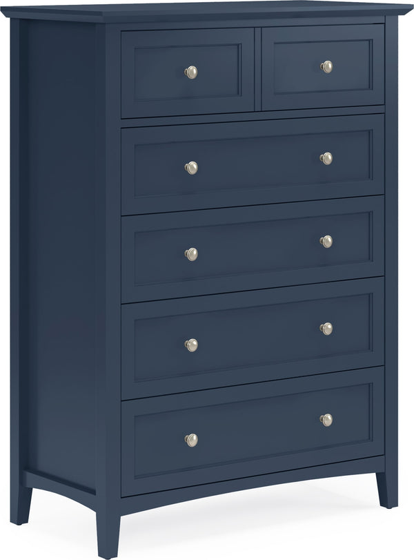 Halston Five Drawer Chest in Blueberry