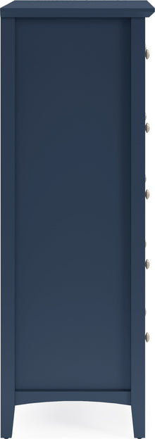 Halston Five Drawer Chest in Blueberry - View 4