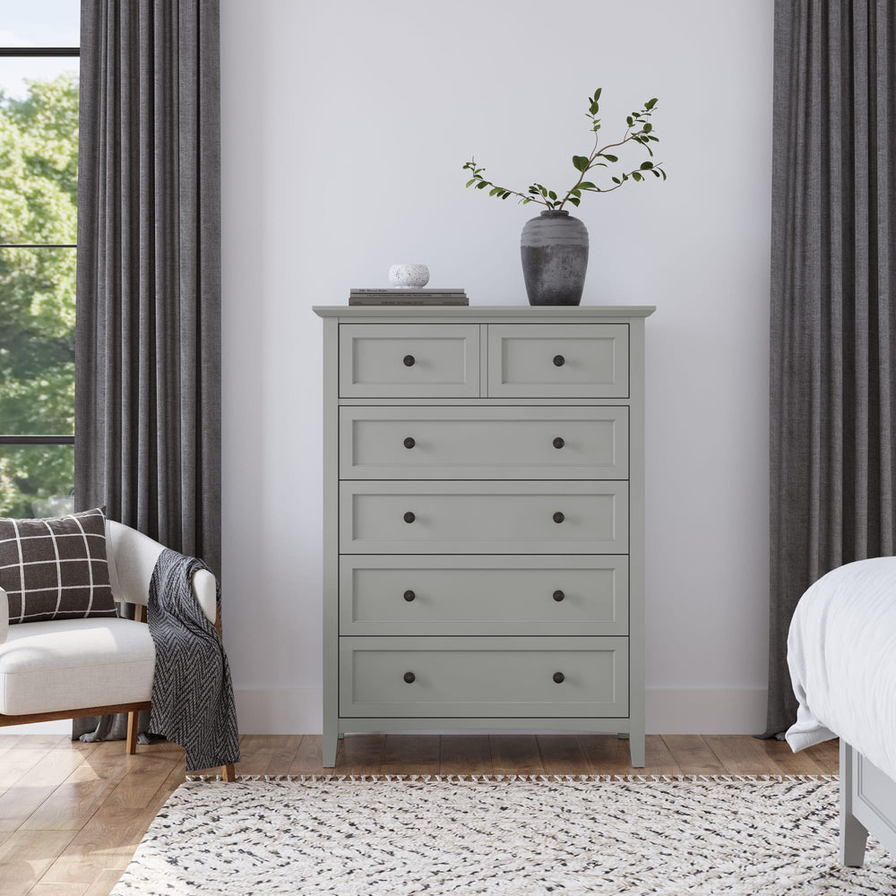 Halston Five Drawer Chest in Elephant Gray