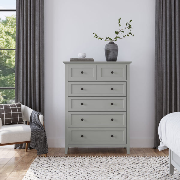 Halston Five Drawer Chest in Elephant Gray alternate view