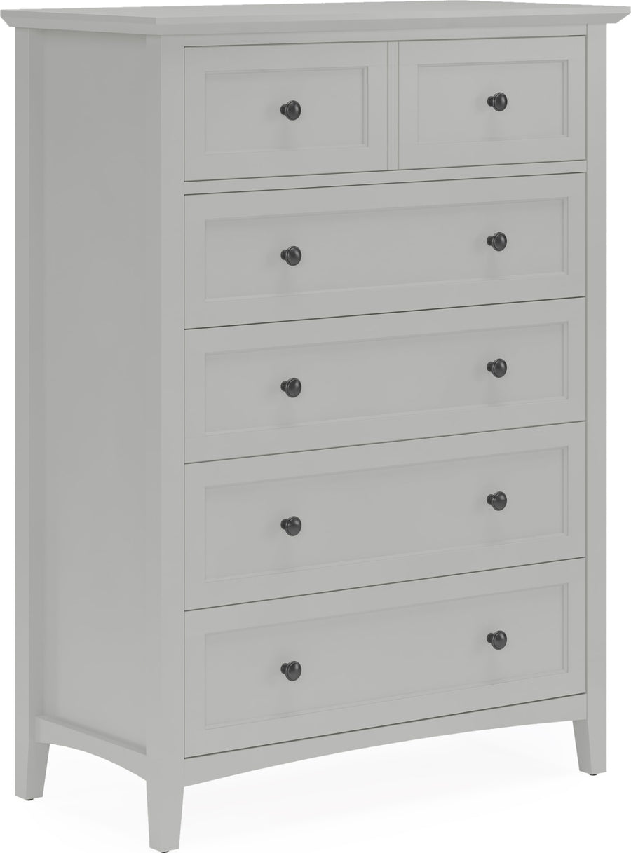 Halston Five Drawer Chest in Elephant Gray - View 3