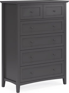 Halston Five Drawer Chest in Raven Black - View 3