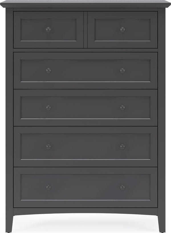 Halston Five Drawer Chest in Raven Black alternate view