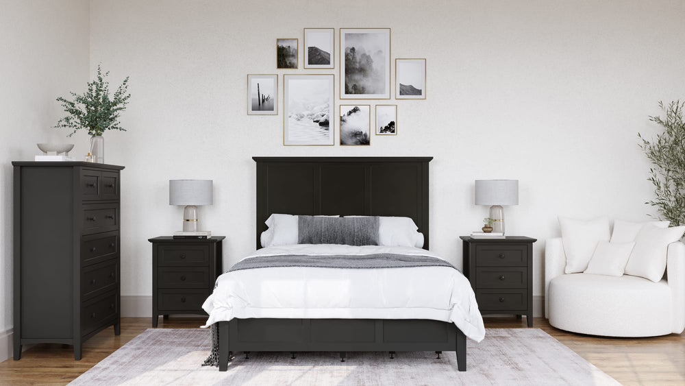 Halston Five Drawer Chest in Raven Black - View 7