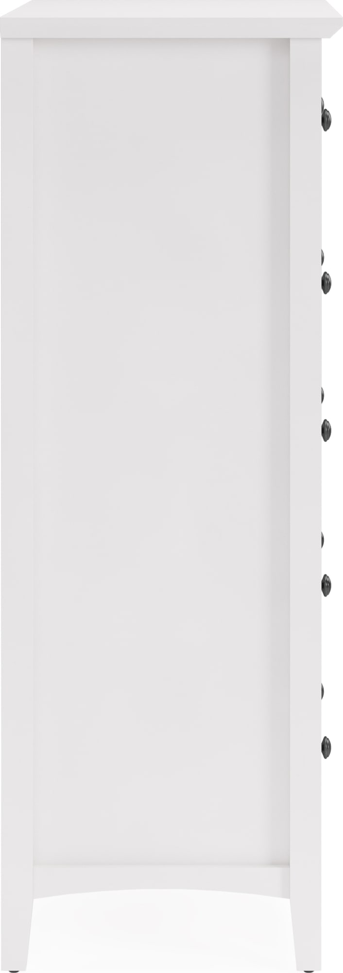 Halston Five Drawer Chest in Snowfall White - View 4