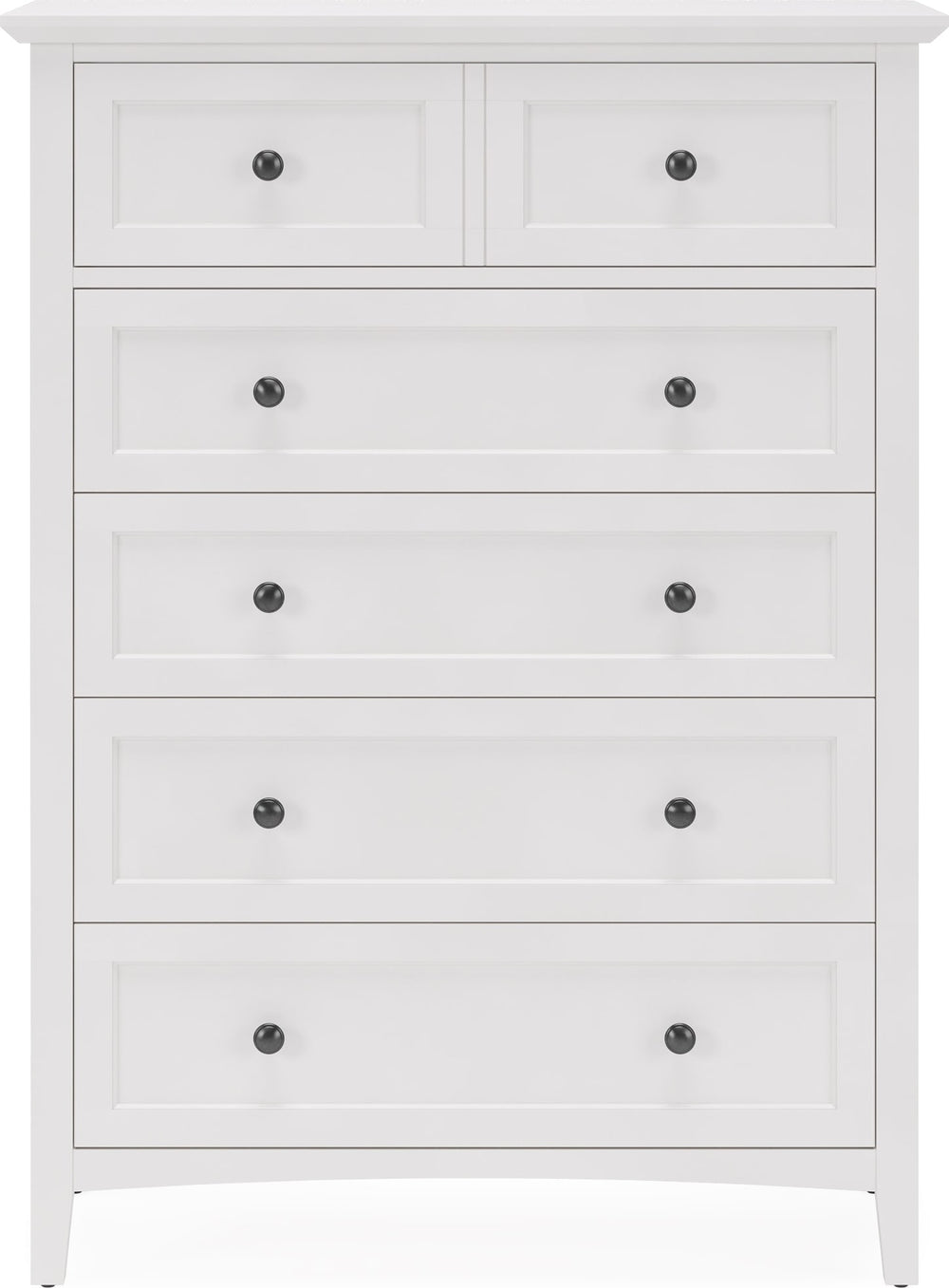 Halston Five Drawer Chest in Snowfall White - View 6