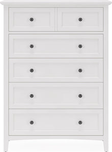 Halston Five Drawer Chest in Snowfall White - View 6