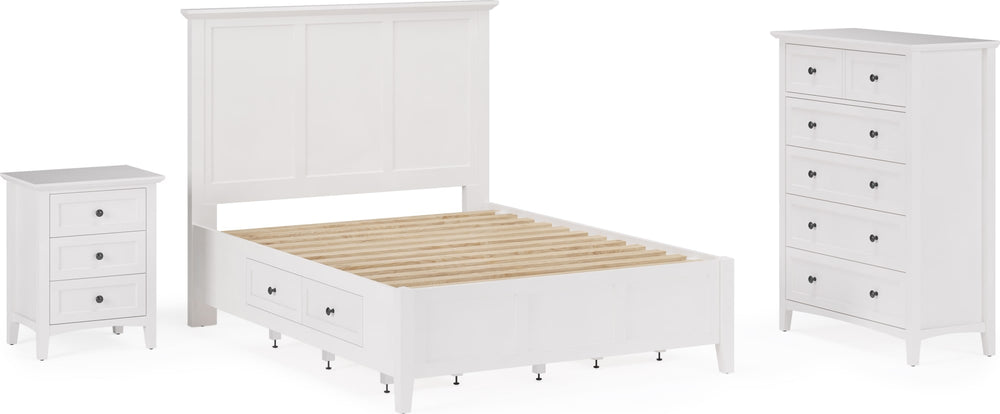 Halston Five Drawer Chest in Snowfall White - View 8