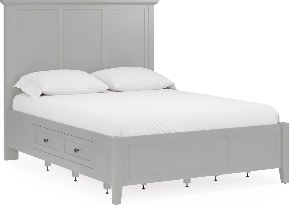 Halston Four Drawer Platform Storage Bed in Elephant Gray - View 3
