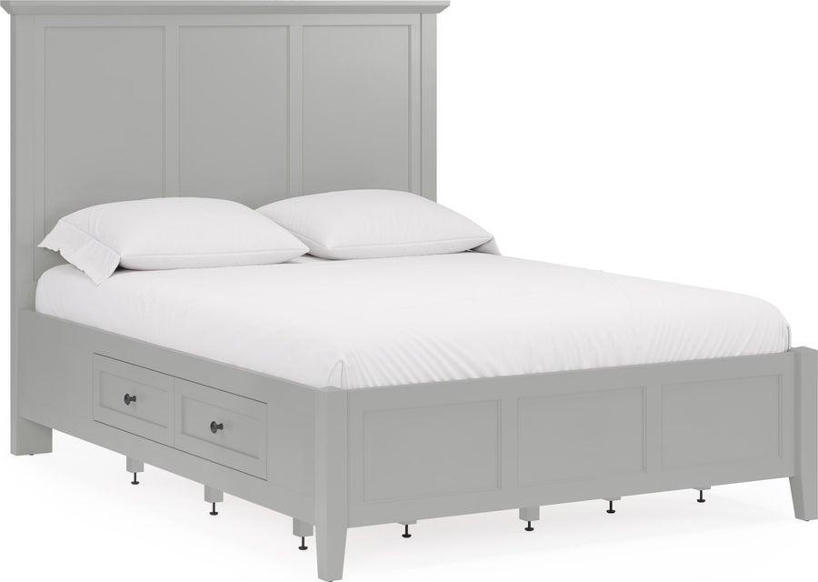 Halston Four Drawer Platform Storage Bed in Elephant Gray - View 3