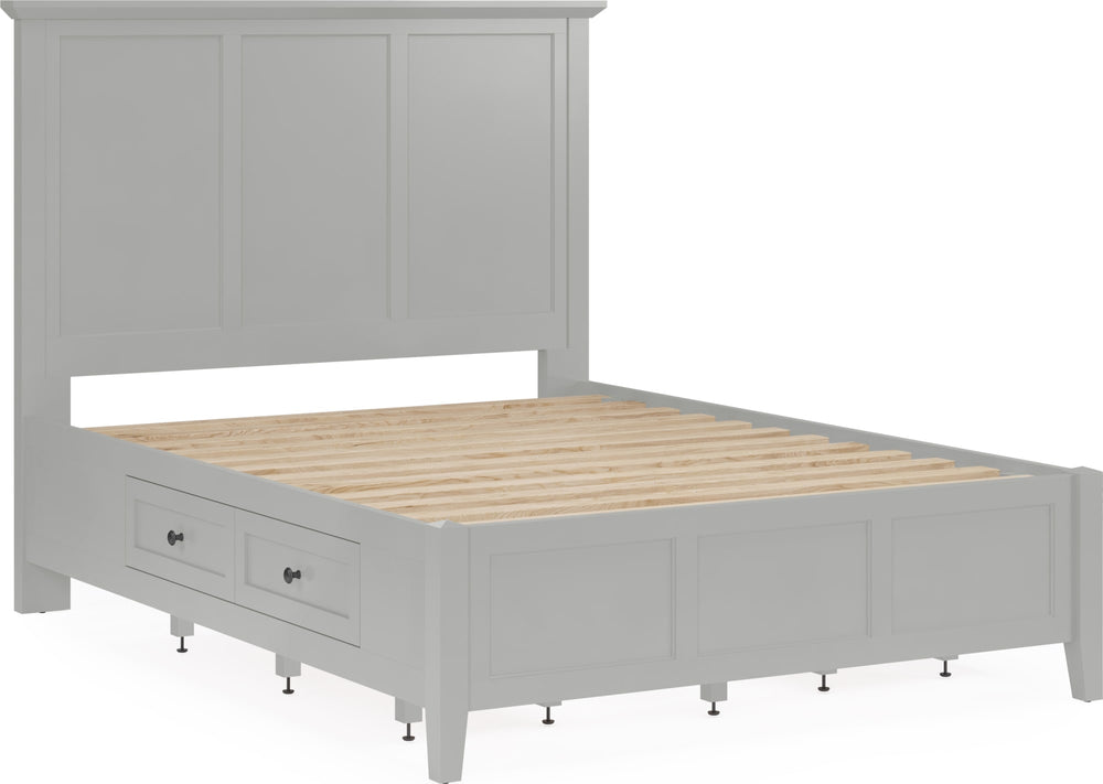 Halston Four Drawer Platform Storage Bed in Elephant Gray - View 7