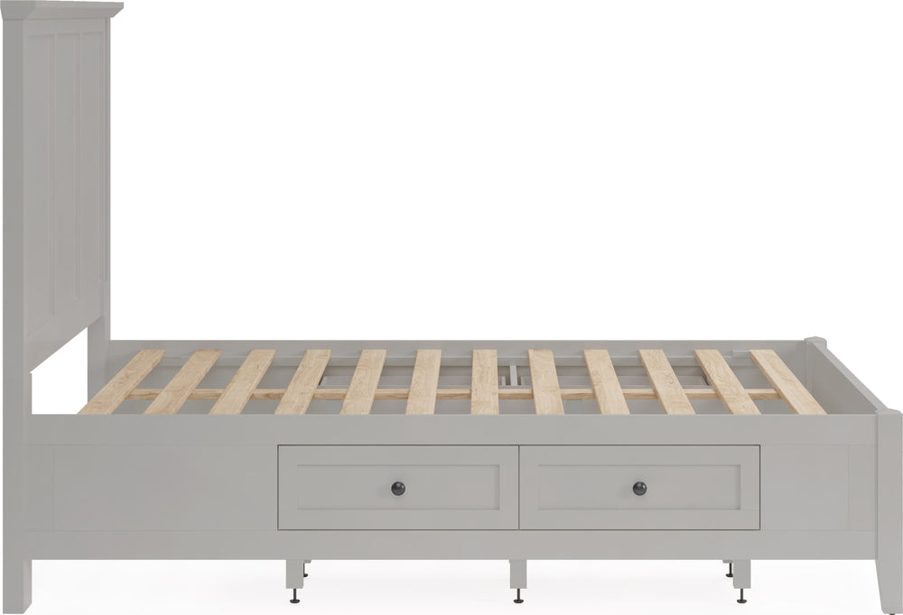 Halston Four Drawer Platform Storage Bed in Elephant Gray - View 8