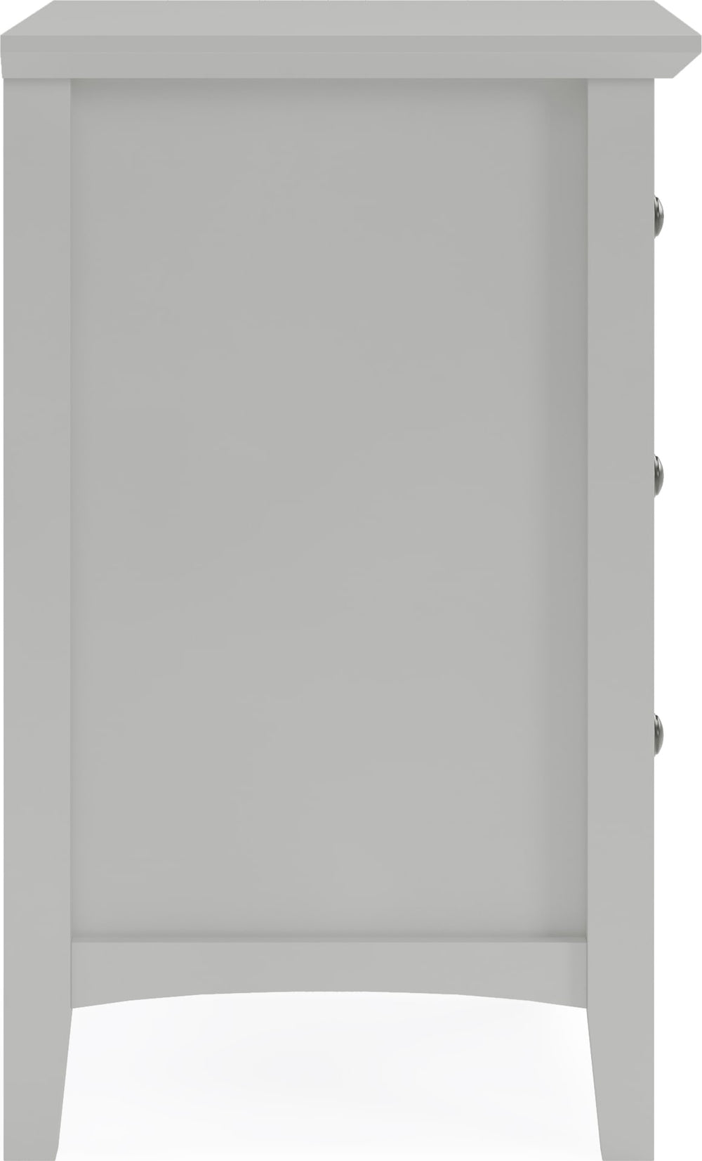 Halston Three Drawer Nightstand in Elephant Grey - View 4