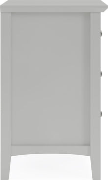 Halston Three Drawer Nightstand in Elephant Grey - View 4