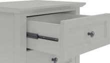 Halston Three Drawer Nightstand in Elephant Grey - View 5