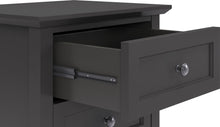 Halston Three Drawer Nightstand in Raven Black - View 2