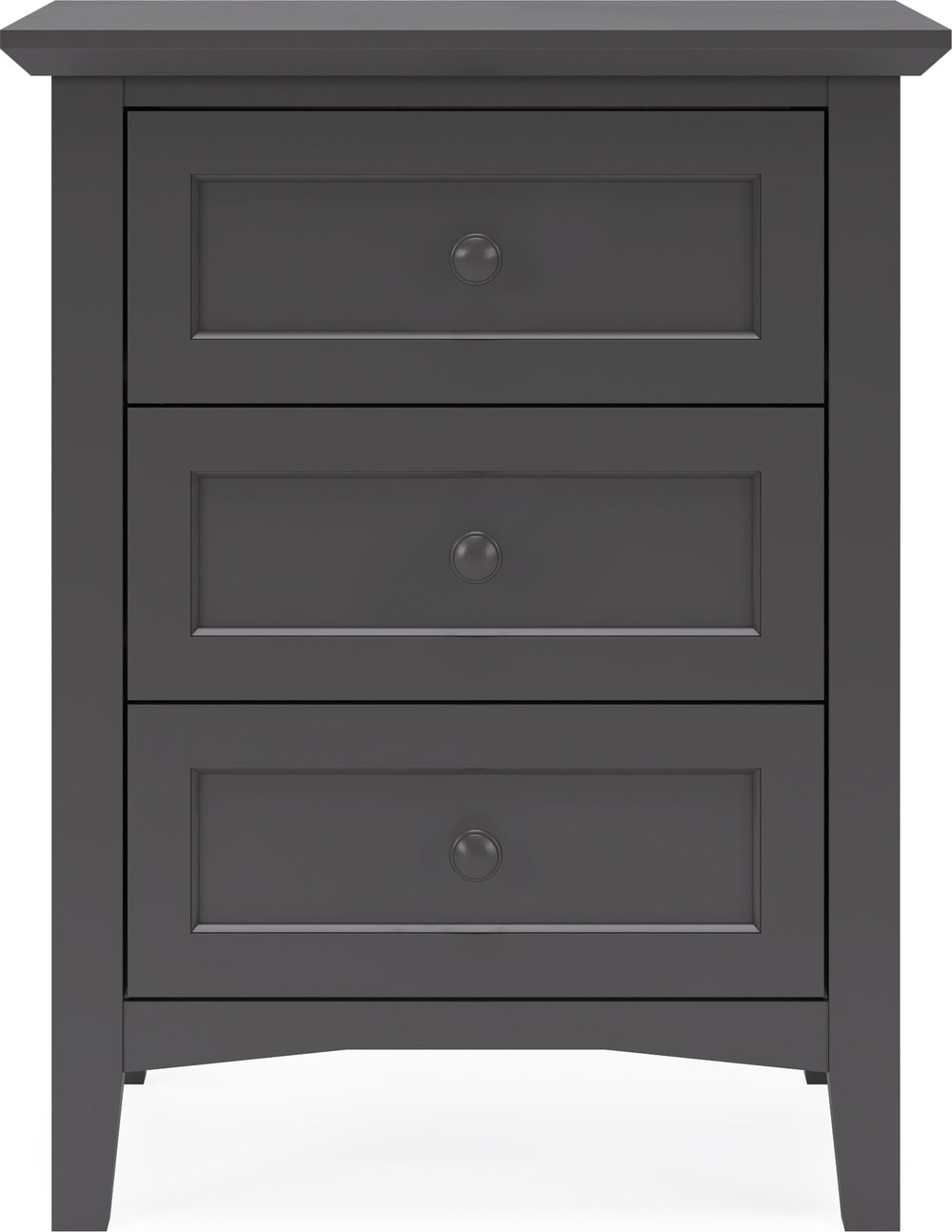 Halston Three Drawer Nightstand in Raven Black - View 3
