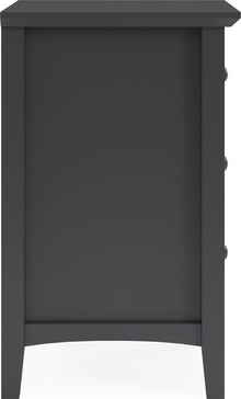 Halston Three Drawer Nightstand in Raven Black - View 4