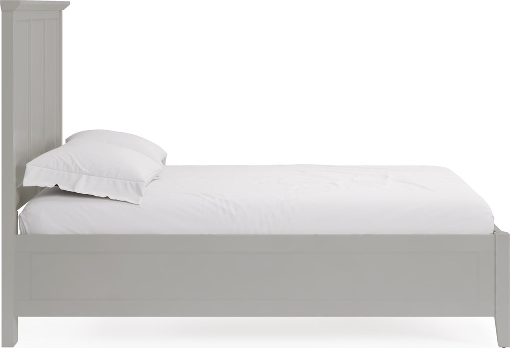 Halston Three Panel Bed in Elephant Grey - View 4