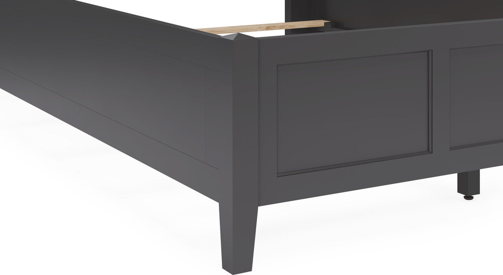 Halston Three Panel Bed in Raven Black - View 8
