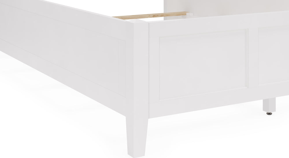 Halston Three Panel Bed in Snowfall White - View 2