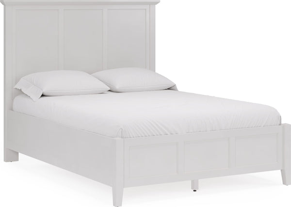 Halston Three Panel Bed in Snowfall White - View 5