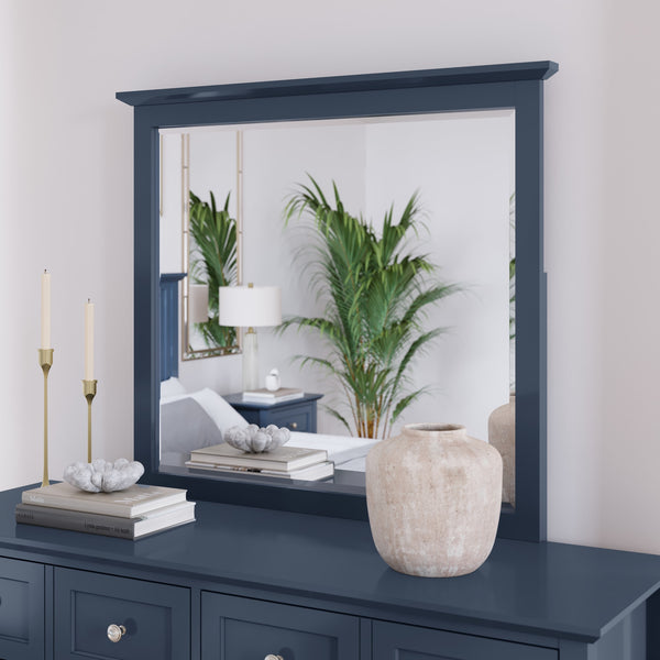 Halston Wall or Dresser Mirror in Blueberry