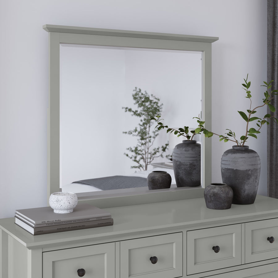 Halston Wall or Dresser Mirror in Elephant Grey
