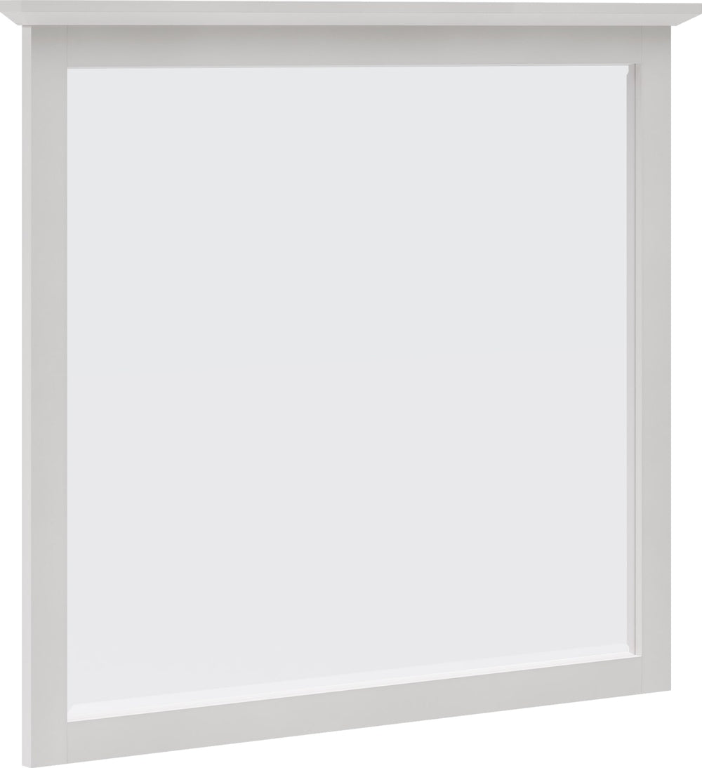 Halston Wall or Dresser Mirror in Snowfall White - View 2