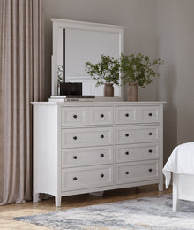 Halston Wall or Dresser Mirror in Snowfall White - View 3