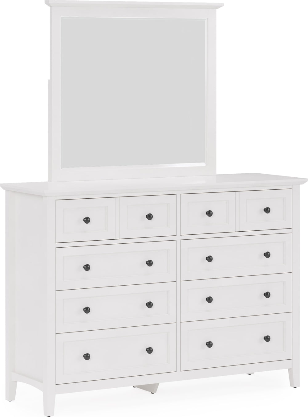 Halston Wall or Dresser Mirror in Snowfall White - View 7