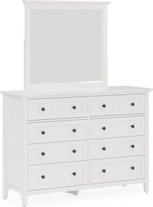 Halston Wall or Dresser Mirror in Snowfall White - View 7