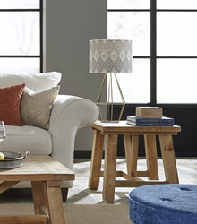 Hadley Reclaimed Wood Square Side Table in Rustic Tawny