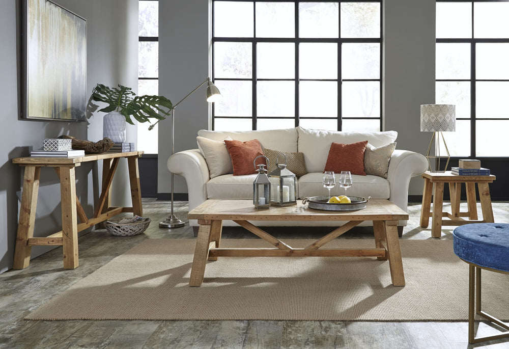Hadley Reclaimed Wood Square Side Table in Rustic Tawny - View 2
