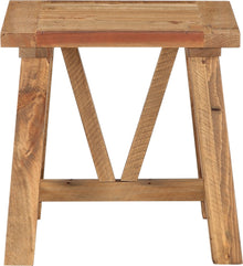 Hadley Reclaimed Wood Square Side Table in Rustic Tawny - View 4