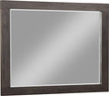 Hudson Beveled Glass Mirror in Basalt Grey