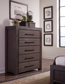 Hudson Five Drawer Chest in Basalt Grey