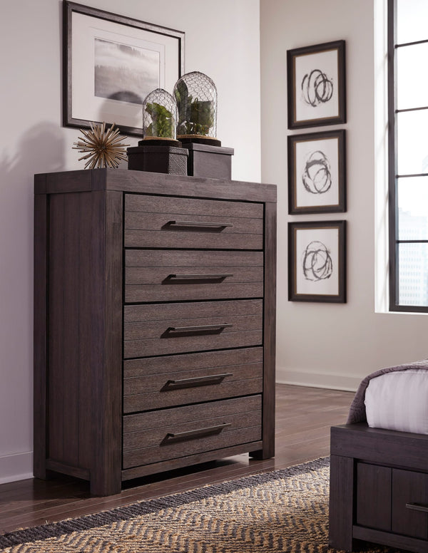 Hudson Five Drawer Chest in Basalt Grey alternate view