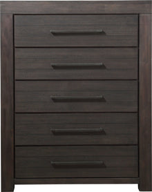 Hudson Five Drawer Chest in Basalt Grey - View 3