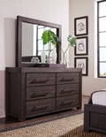 Hudson Six Drawer Dresser in Basalt Grey