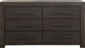 Hudson Six Drawer Dresser in Basalt Grey