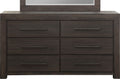 Hudson Six Drawer Dresser in Basalt Grey