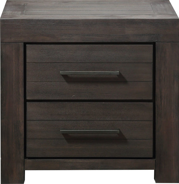 Hudson Two Drawer Nightstand in Basalt Grey - View 3