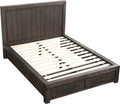 Hudson Two Drawer Wood Storage Bed in Basalt Grey