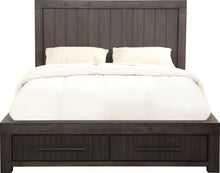 Hudson Two Drawer Wood Storage Bed in Basalt Grey - View 7