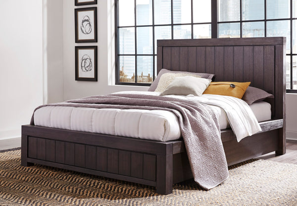 Hudson Wood Platform Bed in Grey alternate view