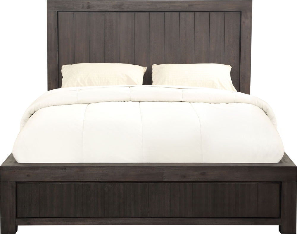 Hudson Wood Platform Bed in Basalt Grey - View 2