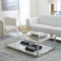 Jefferson Coffee Table in Acrylic/White Glass/PSS